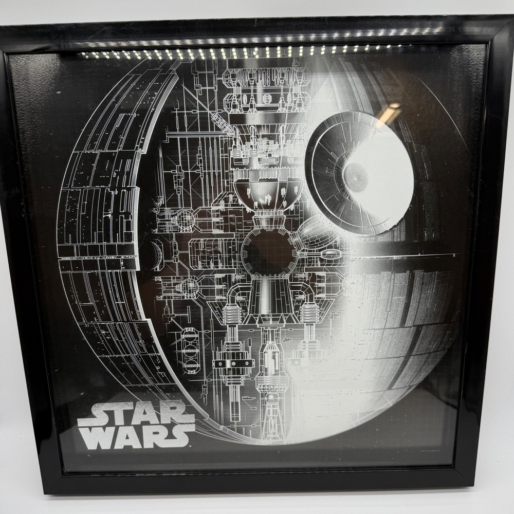 Star Wars Death Star Blueprint Framed Wall Art Artissimo Lucasfilm 2016